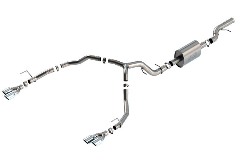 Borla 21-22 Chevrolet Tahoe 6.2L V8 2/4WD 4DR Brushed T-304 Stainless Steel S-Type Cat-Back Exhaust