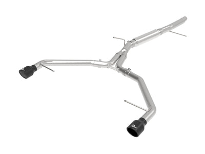 aFe 17-19 Audi A4 (L4-2.0L) MACH Force-Xp  Stainless Steel Axle-Back Exhaust System - Black Tip