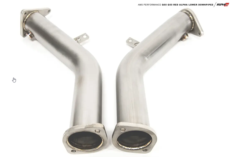 AMS Red Alpha Lower Downpipes - Infiniti Q50/60