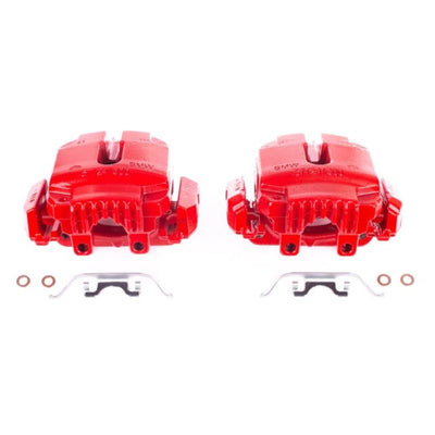 Power Stop 2006 BMW 325i Front Red Calipers w/Brackets - Pair