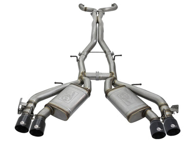 aFe MACHForce XP 3in 304 SS Cat-Back Dual Exhaust w/ Black Tips 16-17 Chevy Camaro SS V8-6.2L