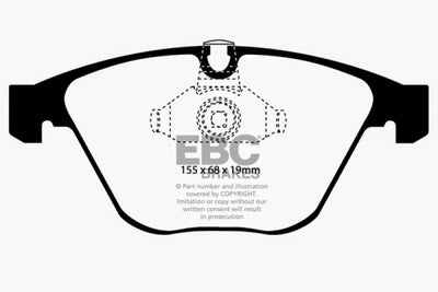 EBC 08-10 BMW M3 4.0 (E90) Redstuff Front Brake Pads