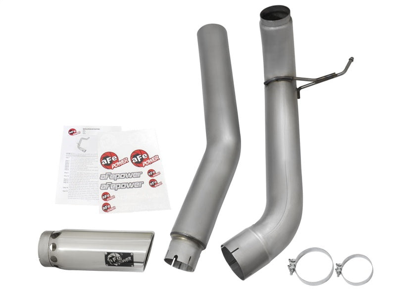 aFe LARGE Bore HD Exhausts 5in DPF-Back SS-409 2016 Nissan Titan XD V8-5.0L CC/SB (td)