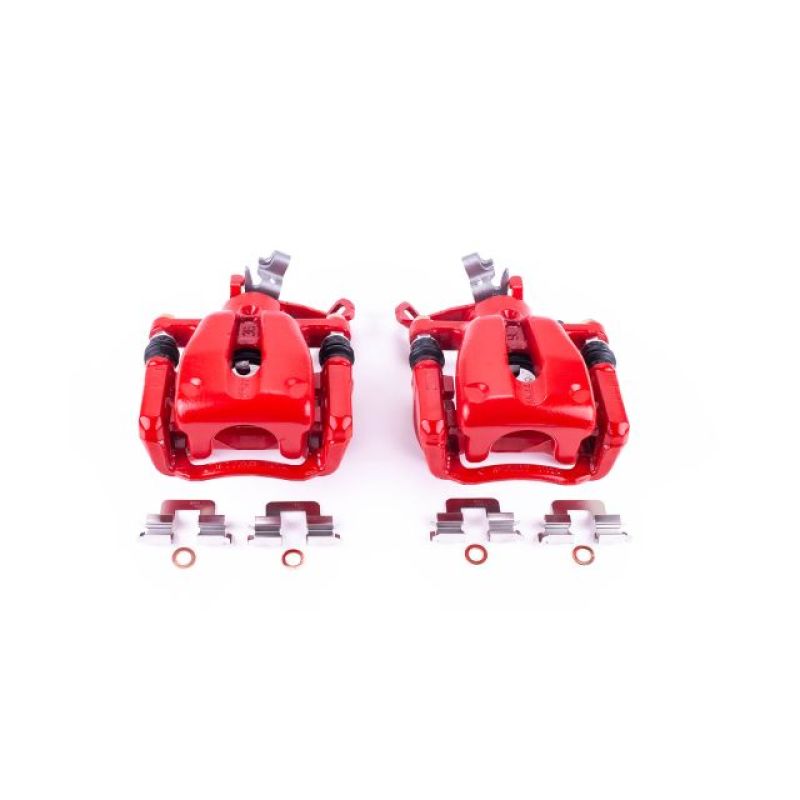 Power Stop 07-10 Mini Cooper Rear Red Calipers w/Brackets - Pair
