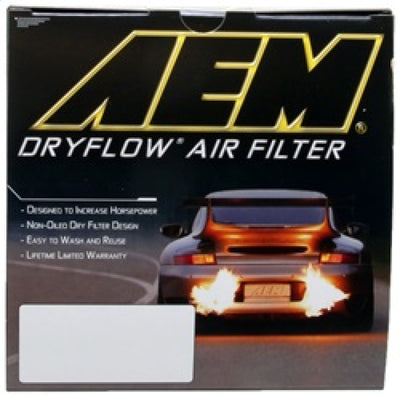 AEM DryFlow Air Filter - Round 2.75in ID x 6.25in OD x 8.25in H fits 2007-2014 Ford/Volvo