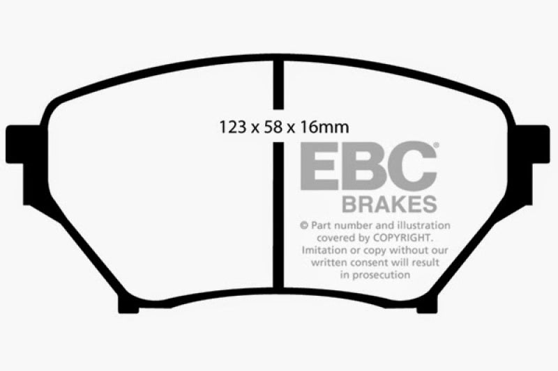 EBC 01-03 Mazda Miata MX5 1.8 (Sports Suspension) Redstuff Front Brake Pads