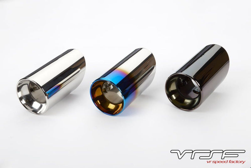 VRSF Slip-on 3.5" Stainless Steel Exhaust Tips 2012+ F Chassis BMW - Rolled & Slant - Bright Polished